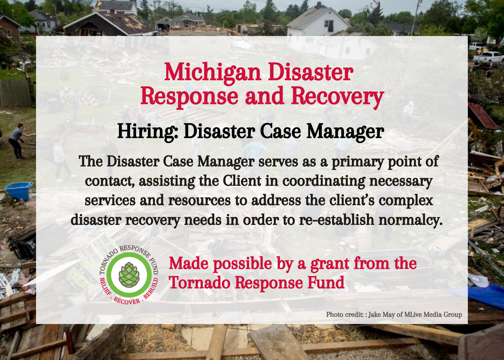 Job Posting: Disaster Case Manager