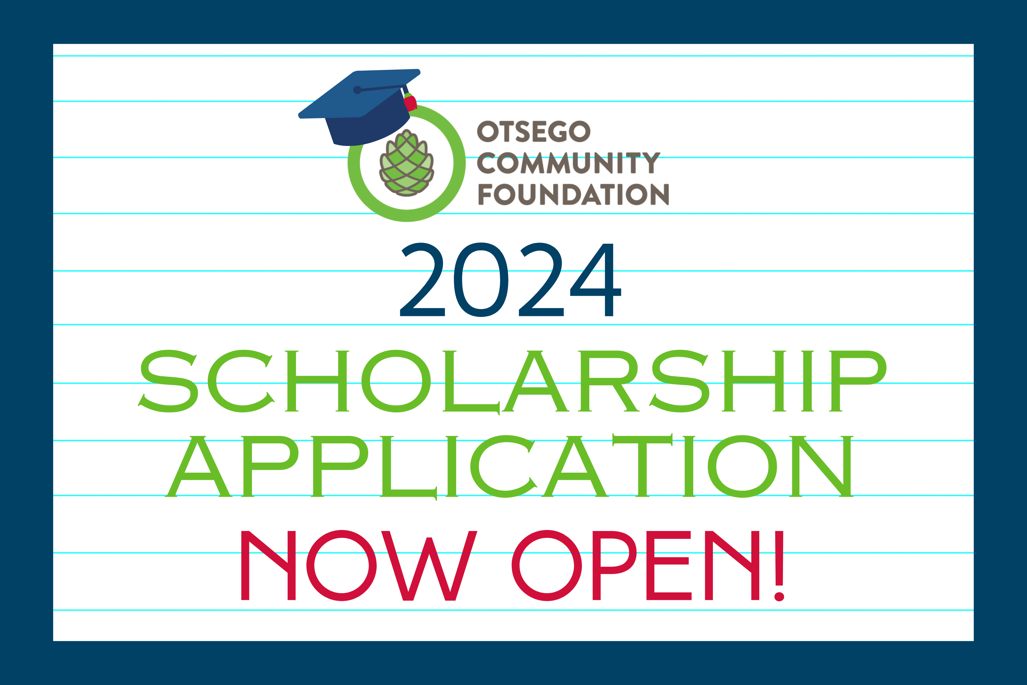 The OCF 2024 Scholarship Application is Open!